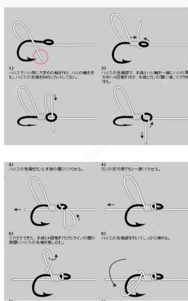 鱼钩怎么绑到8字环上