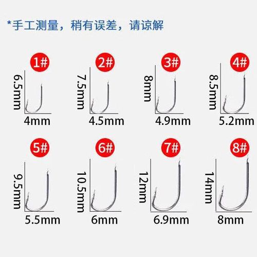 用筷子钓针量的鱼钩鱼