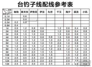 主线2.0配多大子线 10号主线配多大子线