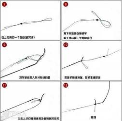 竿稍和主线的绑法 鱼竿竿稍绑法图解视频